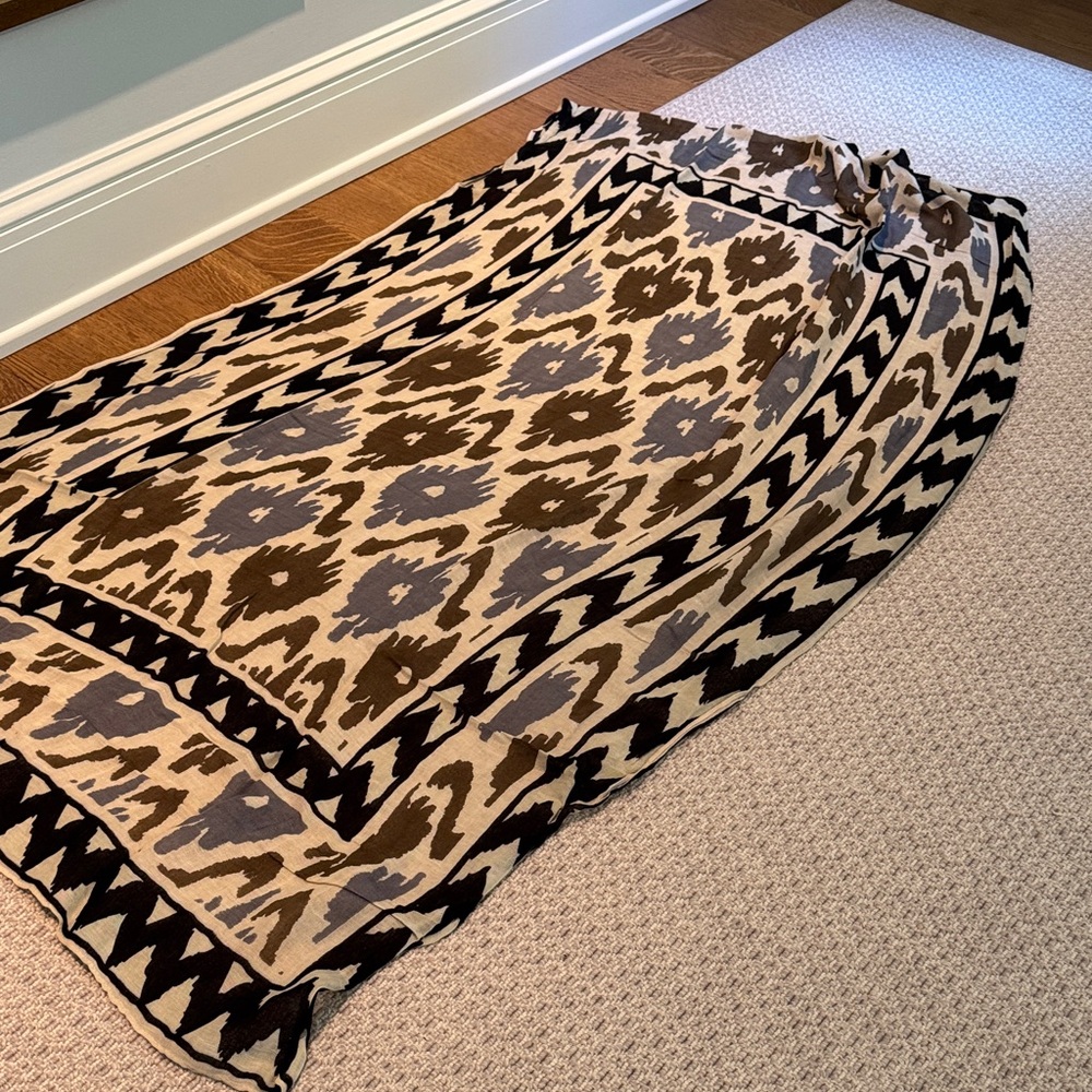 Theodora & Callum Brown and Gray Patterned Scarf - Picture 2 of 5